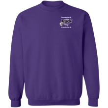 Load image into Gallery viewer, Track-white text G180 Gildan Crewneck Pullover Sweatshirt  8 oz.