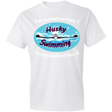 Load image into Gallery viewer, Swimming-white_text 980 Lightweight T-Shirt 4.5 oz