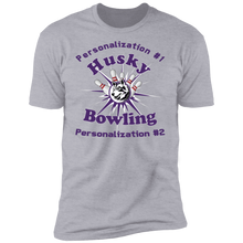 Load image into Gallery viewer, Bowling-purple text NL3600 Premium Short Sleeve T-Shirt