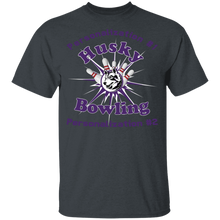 Load image into Gallery viewer, Bowling-purple text G500B Youth 5.3 oz 100% Cotton T-Shirt