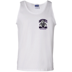 Wrestling-Purple-text G220 Gildan 100% Cotton Tank Top