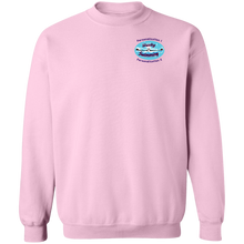 Load image into Gallery viewer, Swimming-purple_text G180 Gildan Crewneck Pullover Sweatshirt  8 oz.