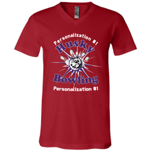 Load image into Gallery viewer, Bowling-white text 3005 Unisex Jersey SS V-Neck T-Shirt