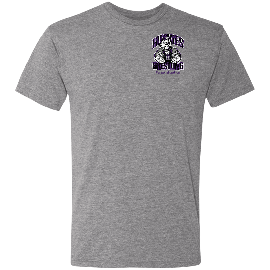 Wrestling-Purple-text NL6010 Next Level Men's Triblend T-Shirt