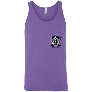 Wrestling-Purple-text 3480 Bella + Canvas Unisex Tank