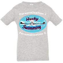 Load image into Gallery viewer, Swimming-white_text 3322 Infant Jersey T-Shirt