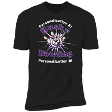 Load image into Gallery viewer, Bowling-white text NL3600 Premium Short Sleeve T-Shirt