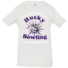 Load image into Gallery viewer, Bowling-white text 3322 Infant Jersey T-Shirt