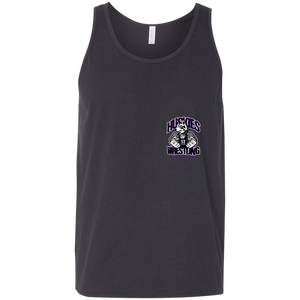 Wrestling-Purple-text 3480 Bella + Canvas Unisex Tank