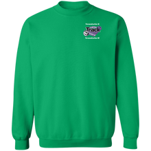Load image into Gallery viewer, Track-white text G180 Gildan Crewneck Pullover Sweatshirt  8 oz.