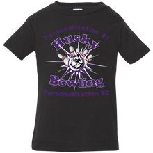 Load image into Gallery viewer, Bowling-purple text 3322 Infant Jersey T-Shirt