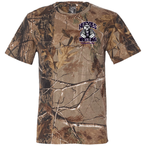 Wrestling-Purple-text 3980 Code V Short Sleeve Camouflage T-Shirt