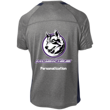 Load image into Gallery viewer, Logo with White Custom Text YST361 Sport-Tek Youth Colorblock Performance T-Shirt