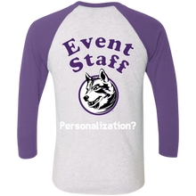 Load image into Gallery viewer, NL6051 Next Level Tri-Blend 3/4 Sleeve Baseball Raglan T-Shirt event
