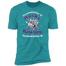Load image into Gallery viewer, Bowling-white text NL3600 Premium Short Sleeve T-Shirt