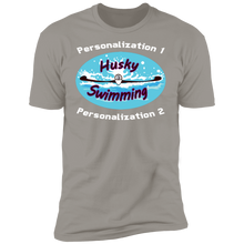 Load image into Gallery viewer, Swimming-white_text NL3600 Premium Short Sleeve T-Shirt