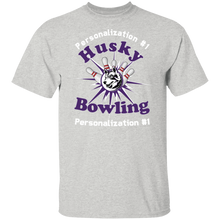 Load image into Gallery viewer, Bowling-white text G500B Youth 5.3 oz 100% Cotton T-Shirt