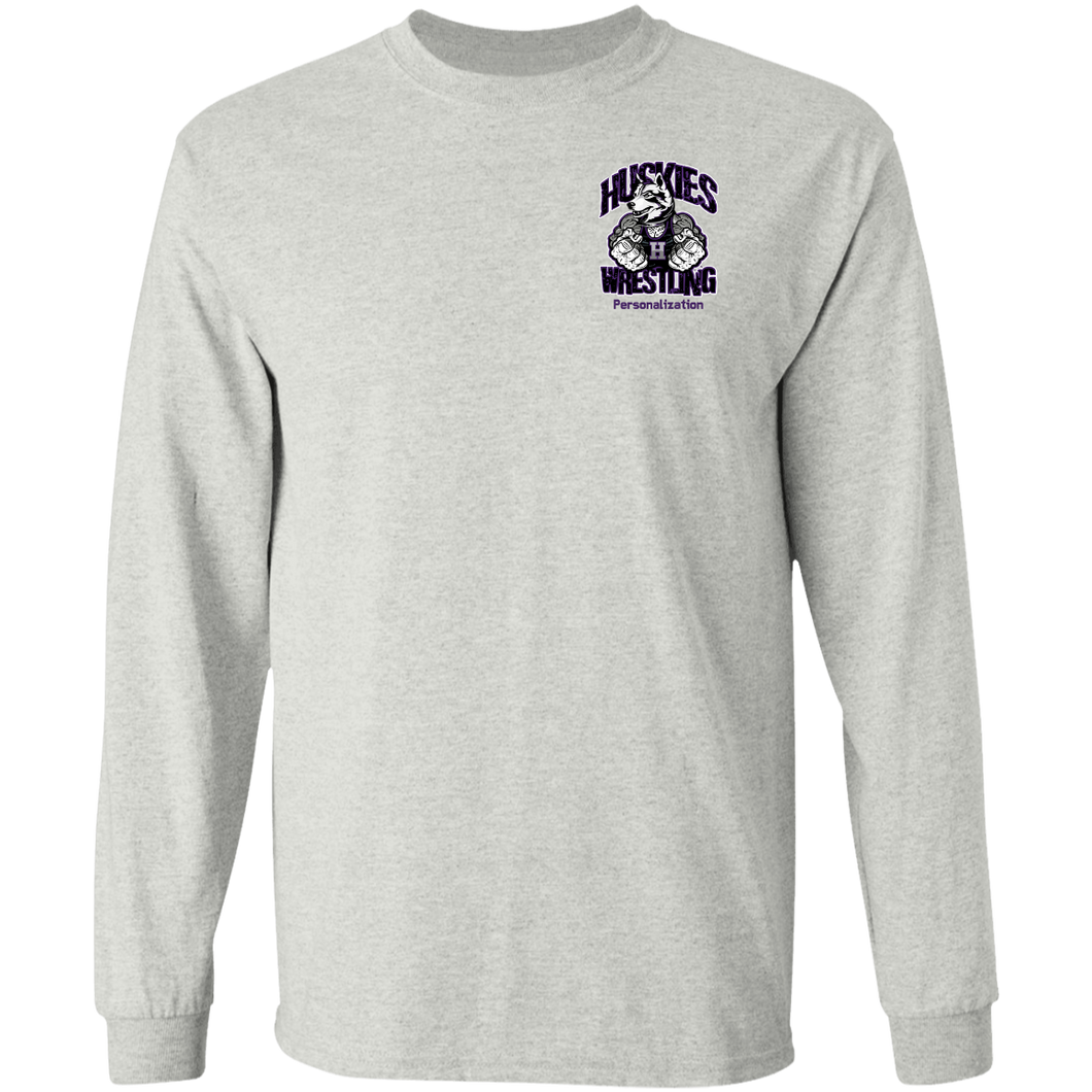 Wrestling-Purple-text G240 Gildan LS Ultra Cotton T-Shirt