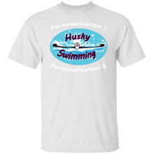 Load image into Gallery viewer, Swimming-white_text G500 5.3 oz. T-Shirt