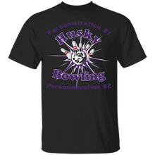 Load image into Gallery viewer, Bowling-purple text G500B Youth 5.3 oz 100% Cotton T-Shirt