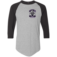 Load image into Gallery viewer, Wrestling-Purple-text 420 Augusta Colorblock Raglan Jersey