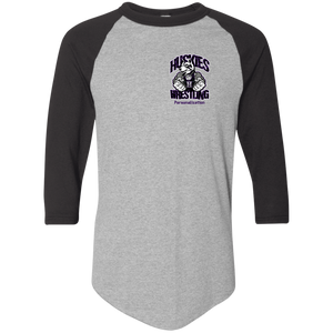 Wrestling-Purple-text 420 Augusta Colorblock Raglan Jersey