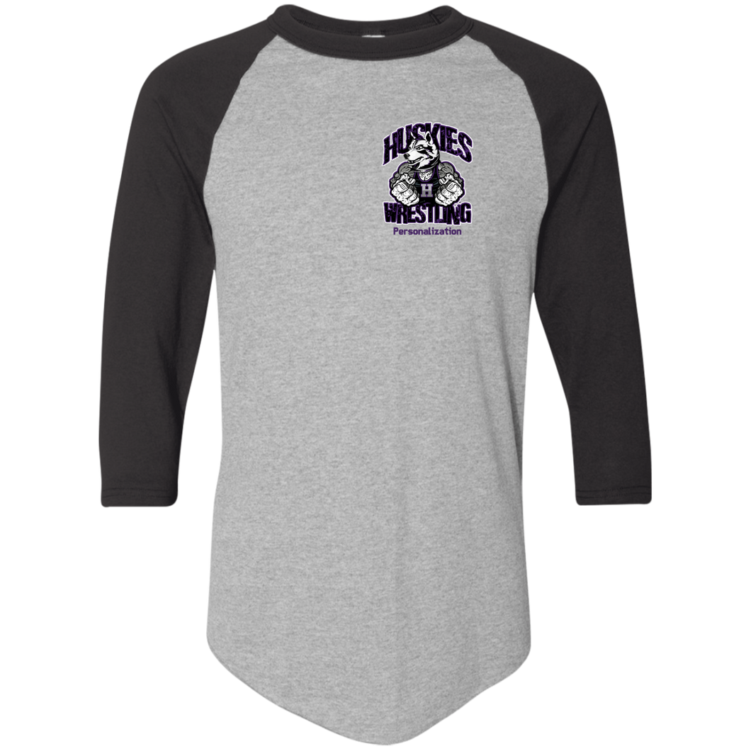 Wrestling-Purple-text 420 Augusta Colorblock Raglan Jersey