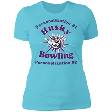 Load image into Gallery viewer, Bowling-purple text NL3900 Ladies' Boyfriend T-Shirt