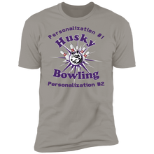 Load image into Gallery viewer, Bowling-purple text NL3600 Premium Short Sleeve T-Shirt