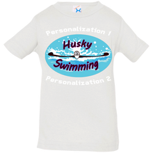 Load image into Gallery viewer, Swimming-white_text 3322 Infant Jersey T-Shirt