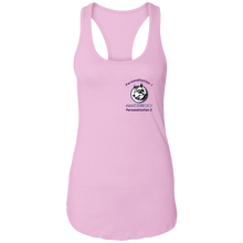 Load image into Gallery viewer, logo_outline_purple_text NL1533 Next Level Ladies Ideal Racerback Tank