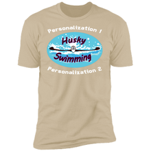 Load image into Gallery viewer, Swimming-white_text NL3600 Premium Short Sleeve T-Shirt