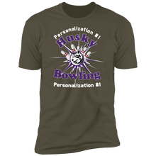 Load image into Gallery viewer, Bowling-white text NL3600 Premium Short Sleeve T-Shirt
