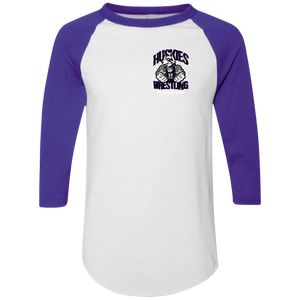 Wrestling-White-text 420 Augusta Colorblock Raglan Jersey