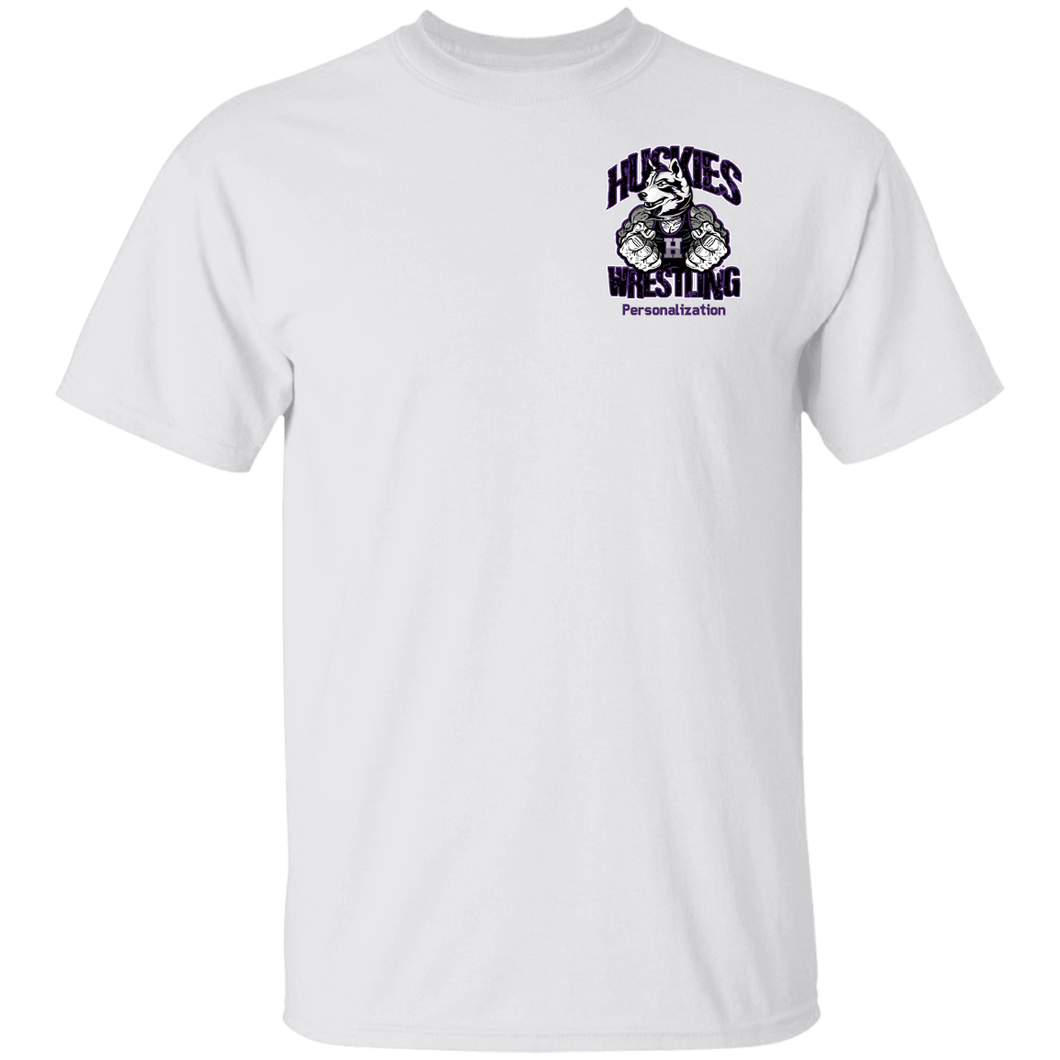 Wrestling-Purple-text G500 Gildan 5.3 oz. T-Shirt