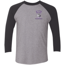 Load image into Gallery viewer, NL6051 Next Level Tri-Blend 3/4 Sleeve Baseball Raglan T-Shirt event