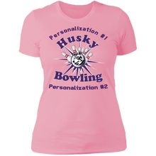 Load image into Gallery viewer, Bowling-purple text NL3900 Ladies' Boyfriend T-Shirt