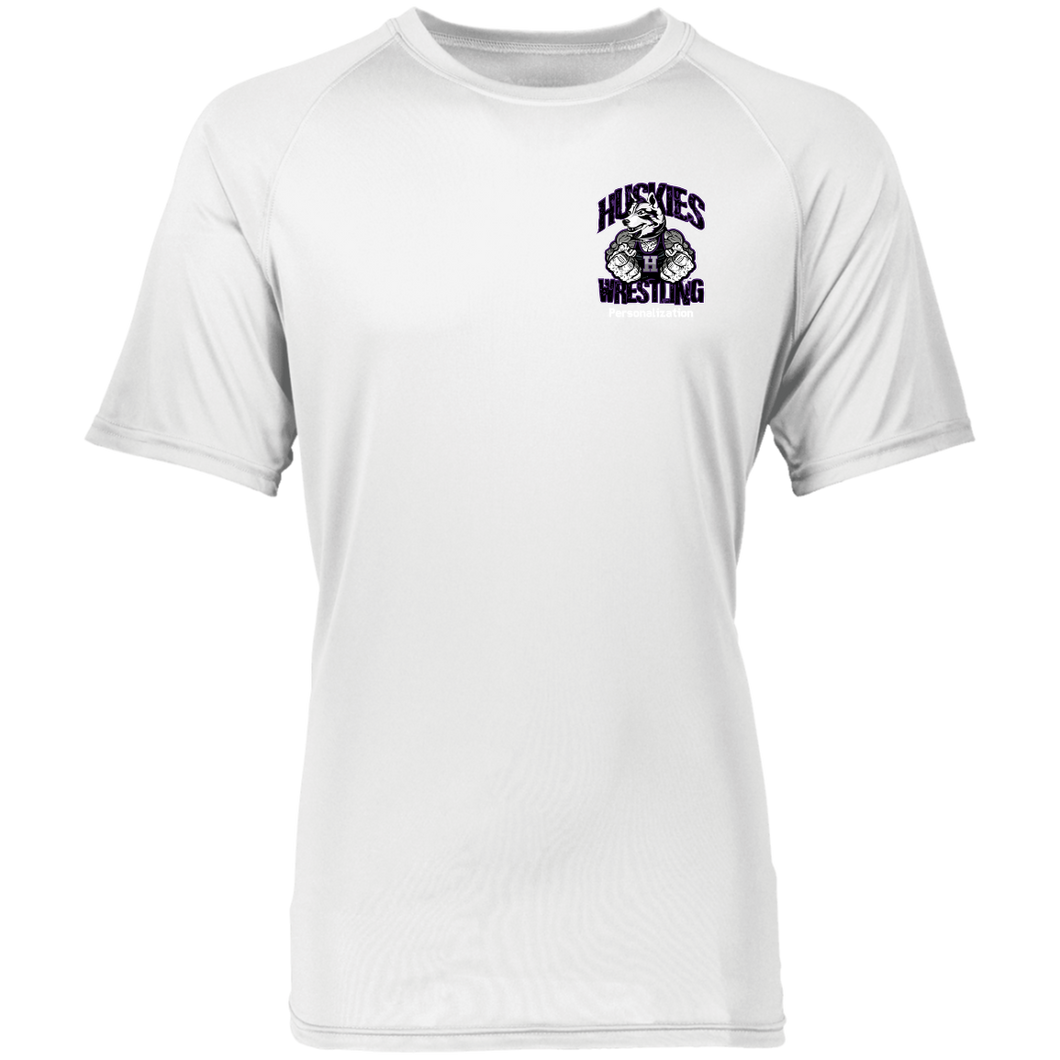 Wrestling-White-text 2790 Augusta Raglan Sleeve Wicking Shirt