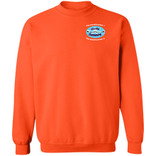 Load image into Gallery viewer, Swimming-white_text G180 Gildan Crewneck Pullover Sweatshirt  8 oz.