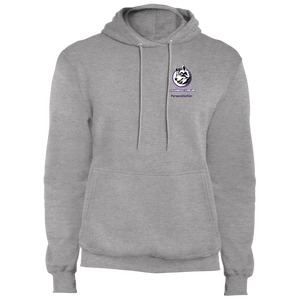 Logo with Purple custom text PC78H Port & Co. Core Fleece Pullover Hoodie