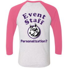 Load image into Gallery viewer, NL6051 Next Level Tri-Blend 3/4 Sleeve Baseball Raglan T-Shirt event