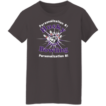 Load image into Gallery viewer, Bowling-white text G500L Ladies' 5.3 oz. T-Shirt