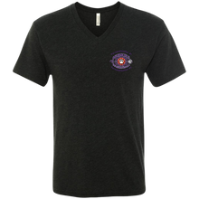Load image into Gallery viewer, Basketball-purple-text NL6040 Next Level Men's Triblend V-Neck T-Shirt