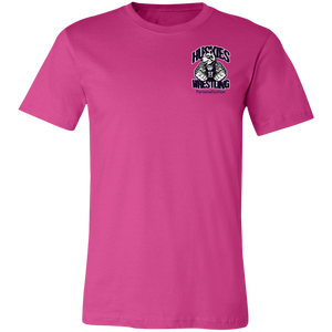 Wrestling-Purple-text 3001C Bella + Canvas Unisex Jersey Short-Sleeve T-Shirt