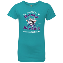 Load image into Gallery viewer, Bowling-white text NL3710 Girls' Princess T-Shirt
