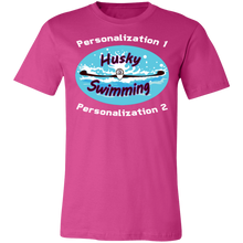 Load image into Gallery viewer, Swimming-white_text 3001C Unisex Jersey Short-Sleeve T-Shirt