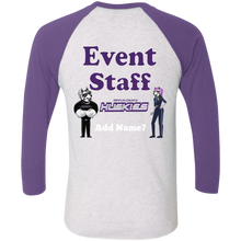 Load image into Gallery viewer, NL6051 Next Level Tri-Blend 3/4 Sleeve Baseball Raglan T-Shirt event