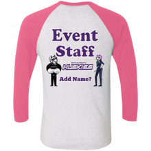 Load image into Gallery viewer, NL6051 Next Level Tri-Blend 3/4 Sleeve Baseball Raglan T-Shirt event