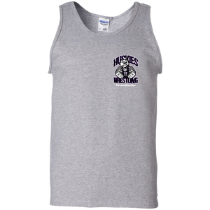 Wrestling-White-text G220 Gildan 100% Cotton Tank Top