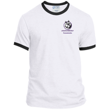 Load image into Gallery viewer, Logo with Purple custom text PC54R Port &amp; Co. Ringer Tee